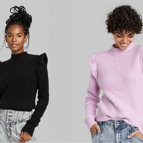 Wild Fable Lavender Ruffle Sweater - Picture 2 of 8